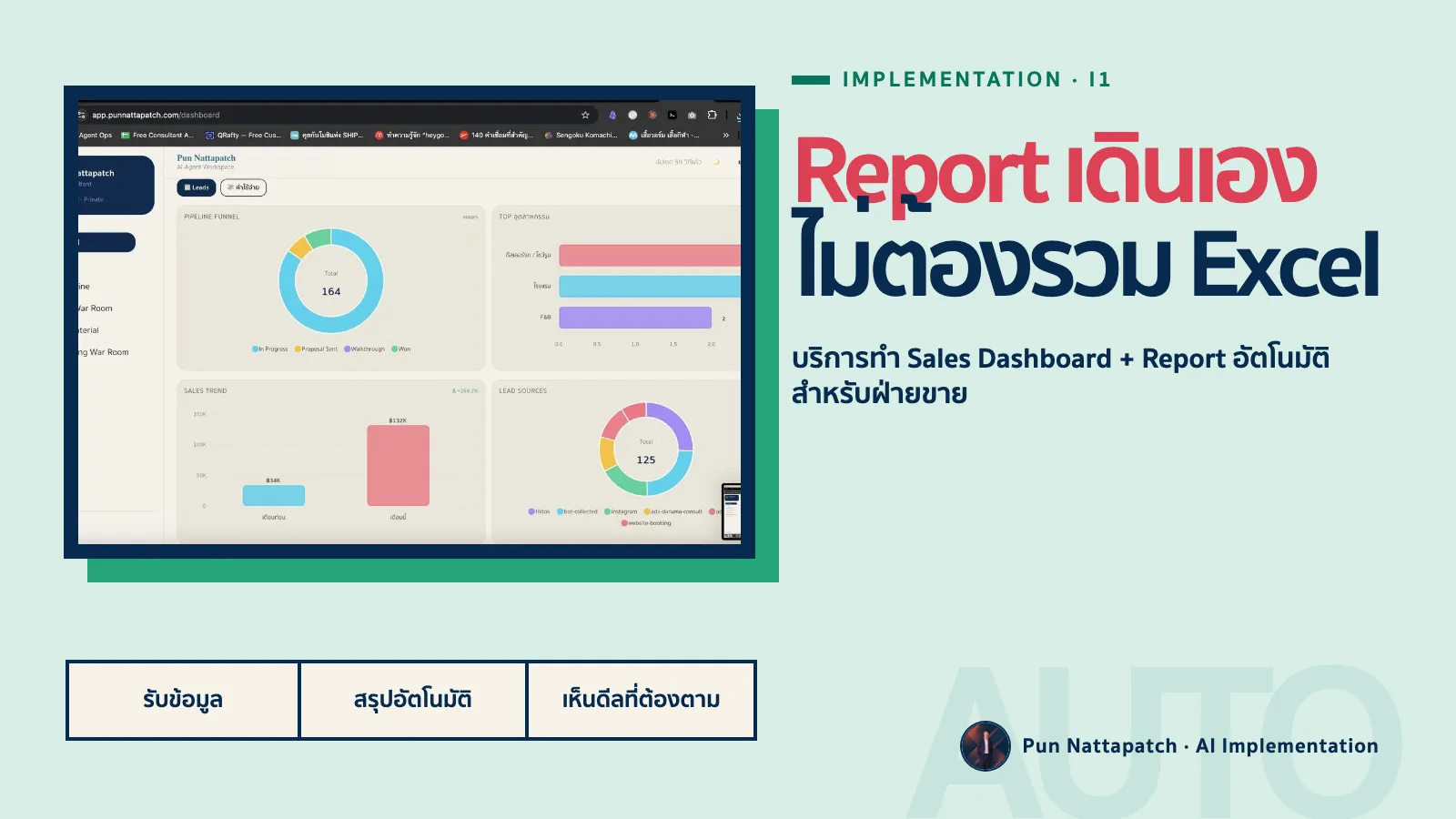 บริการสร้าง Sales Dashboard และ Report อัตโนมัติ